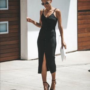 VICI Button Front Midi Dress